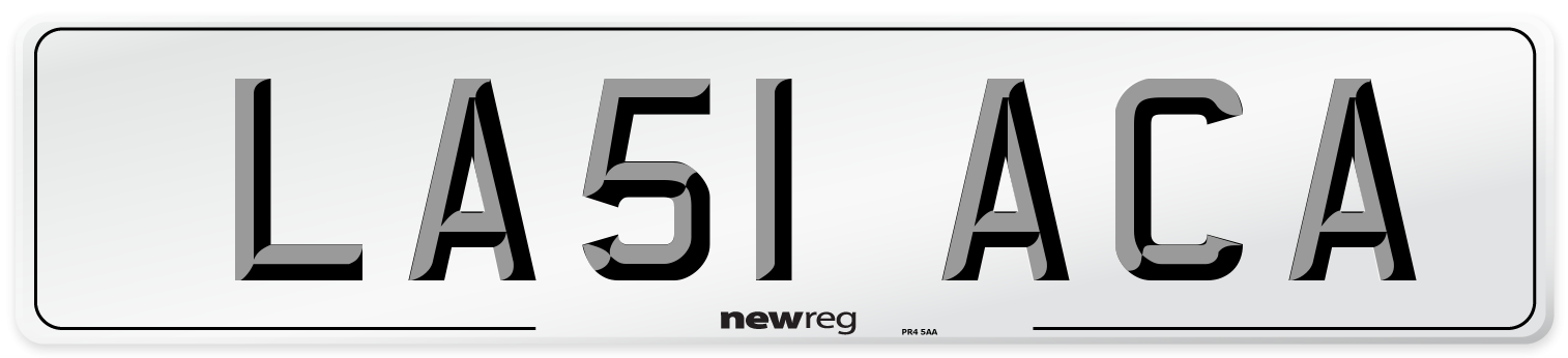 LA51 ACA Number Plate from New Reg